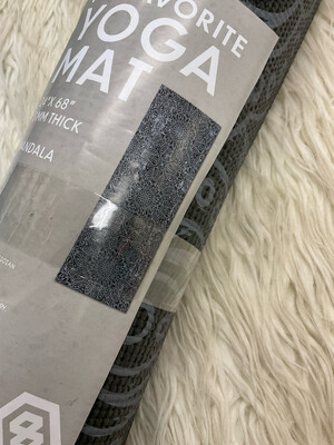 BLACK MANDALA YOGA MAT