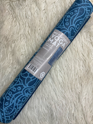 DEEP OCEAN BLUE MANDALA YOGA MAT