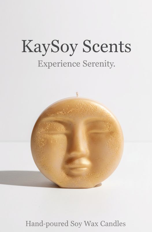 Moon Face Candle