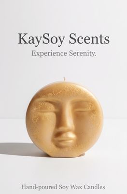 Moon Face Candle