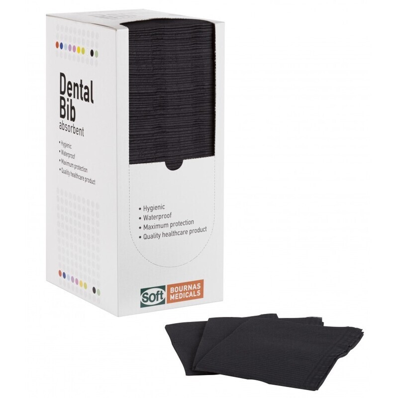 Οδοντιατρική πετσέτα μαύρη 33εκ x 45εκ (500 τεμάχια)
