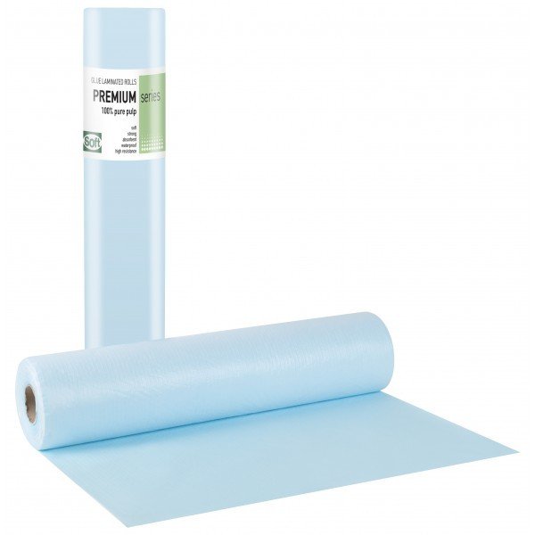Πλαστικό+χαρτί κόλλα γαλάζιο 40εκ x 50μ. (12 τεμάχια)