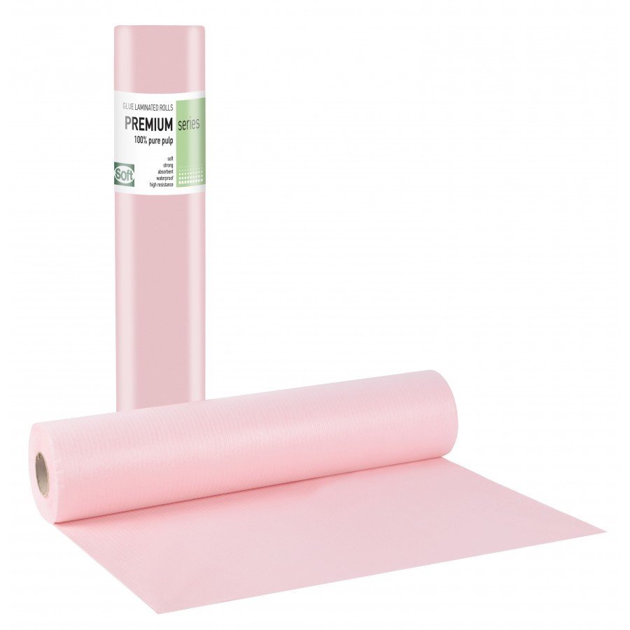 Πλαστικό+χαρτί κόλλα ροζ 40εκ x 50μ. (12 τεμάχια)