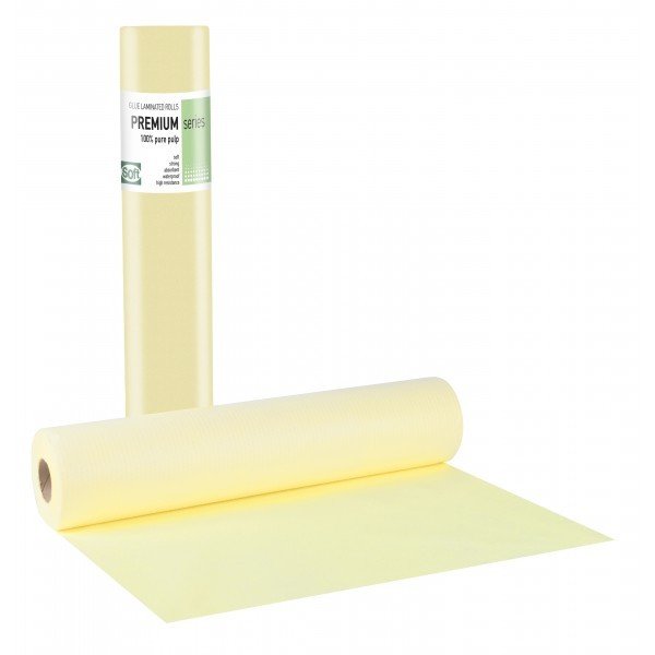Πλαστικό+χαρτί κόλλα κίτρινο 40εκ x 50μ. (12 τεμάχια)