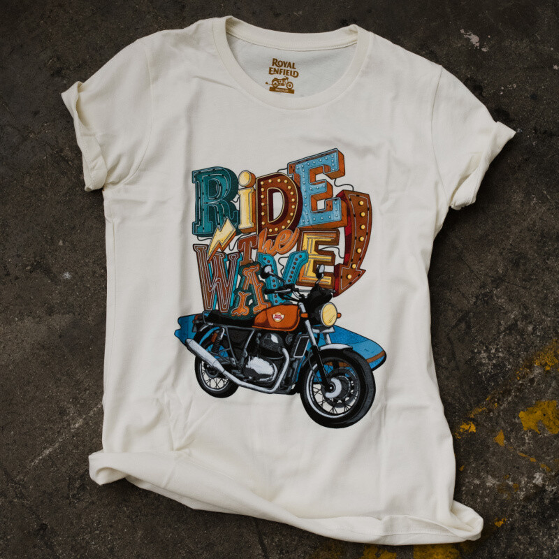 Ride The Wave Women&#39;s Tee-Ivory