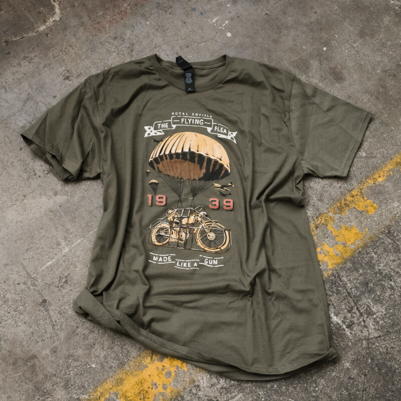 Retro Flying Flea Olive-Mens