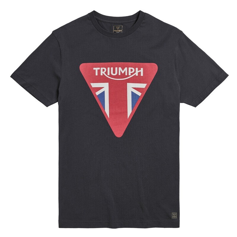 Triumph Devon Black Union Jack Tee