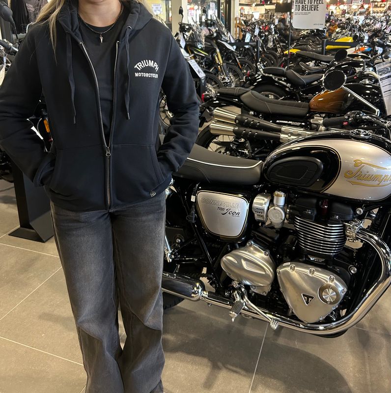 Lilly Ladies Black Full Zip up Hoodie