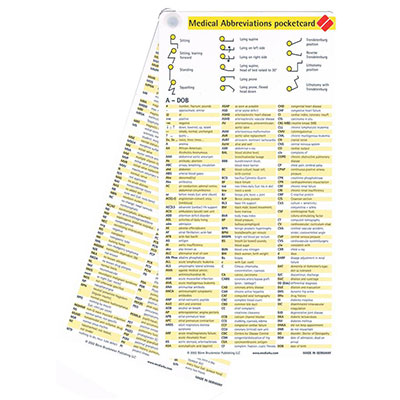 Medical Abbreviations Pocketcard Set