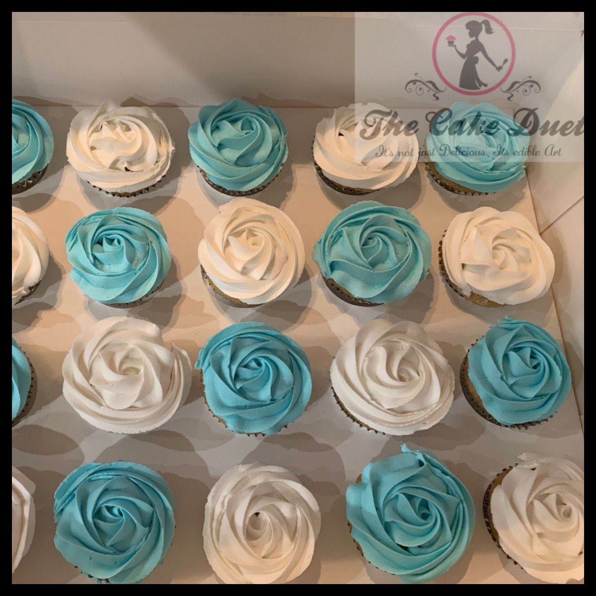 10% off - 2 dozen standard cupcakes - WITH FILLING signature buttercream icing
