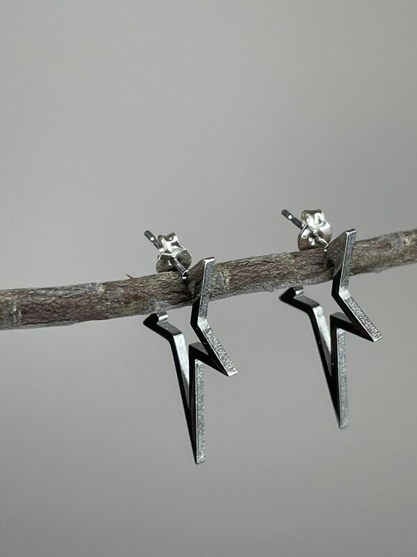 Pendientes NEMESIS acero plateado