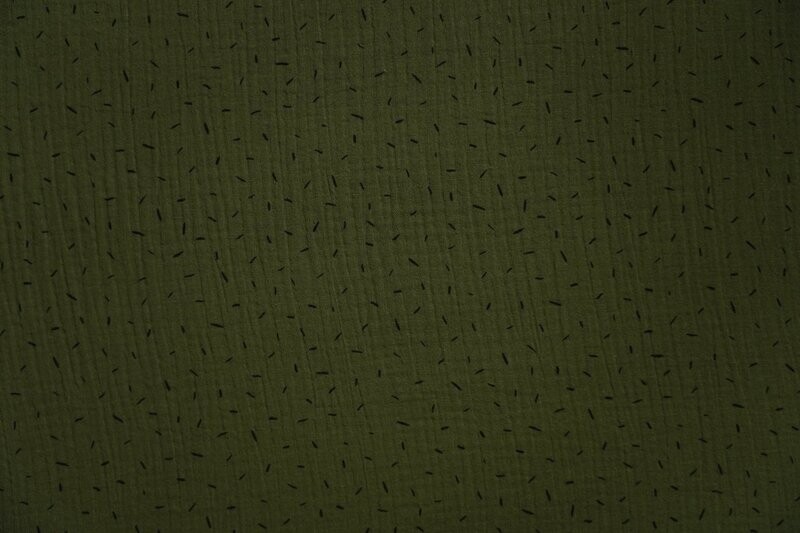 Baumwolle Musselinstoff Olivgrün-Army mit kurzen Streifen 140 cm Baumwolle Musselinstoff Olivgrün-Army mit kurzen Streifen 140 cm