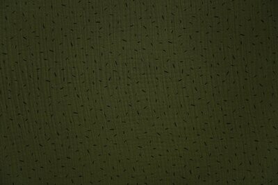 Baumwolle Musselinstoff Olivgrün-Army mit kurzen Streifen 140 cm
