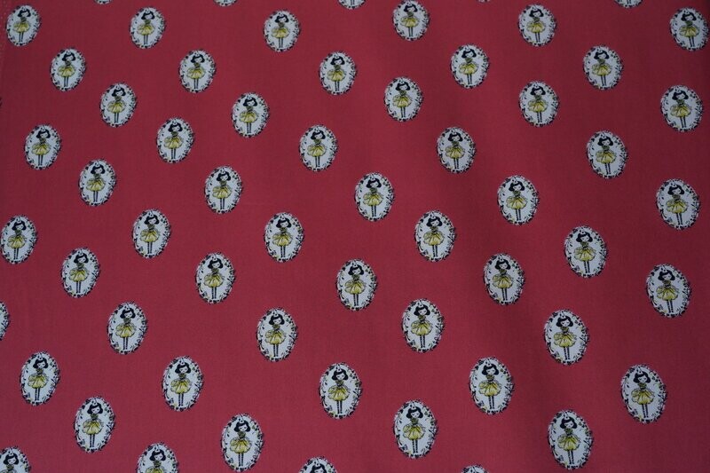 Popelinstoff Muster Old Red 140 cm Popelinstoff Muster Old Red 140 cm