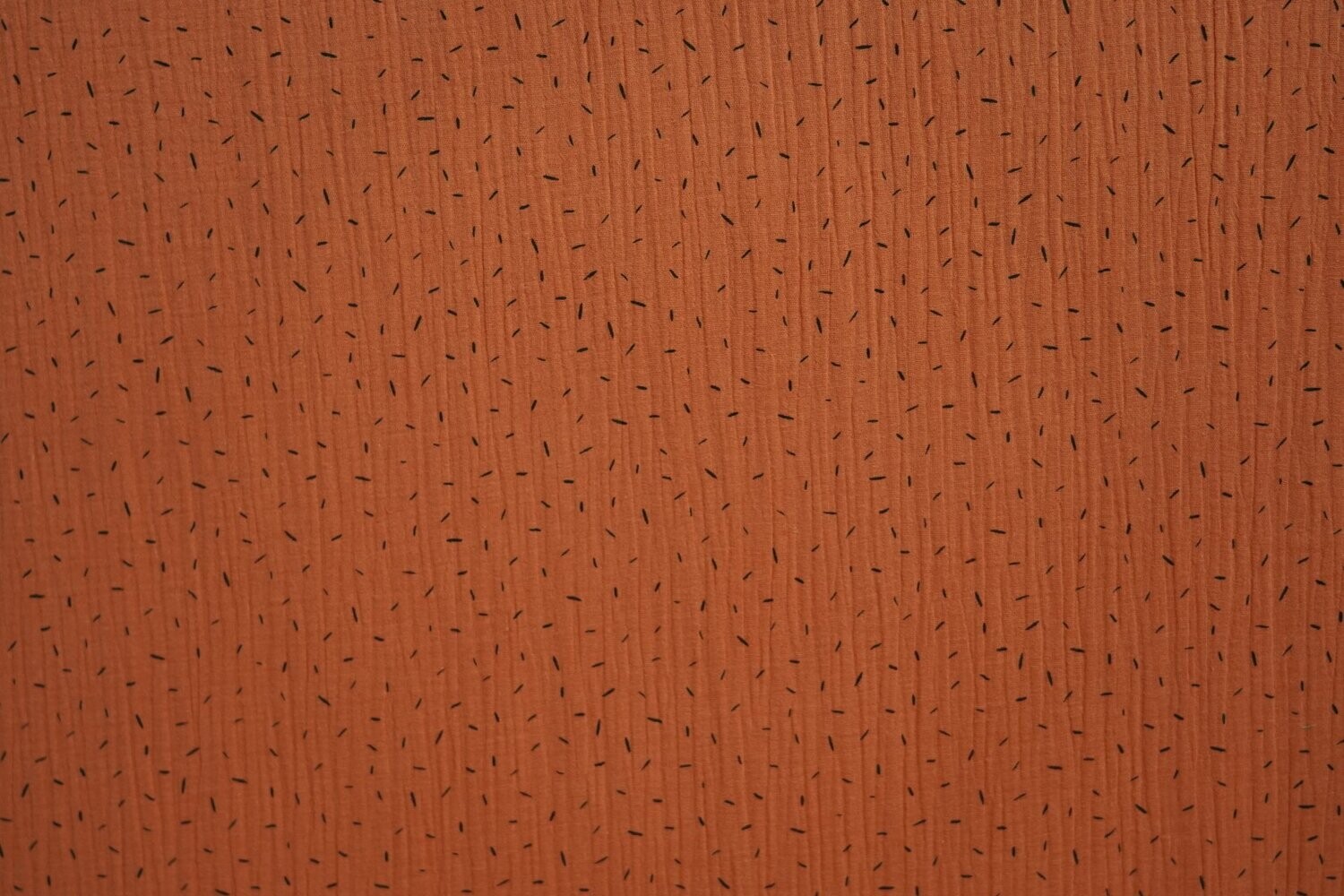 Baumwolle Musselinstoff Braun mit kurzen Streifen 140cm