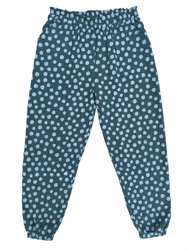 Sommerhose Musselinstoff mit weißen Tupfer Sommerhose Musselinstoff mit weißen Tupfer