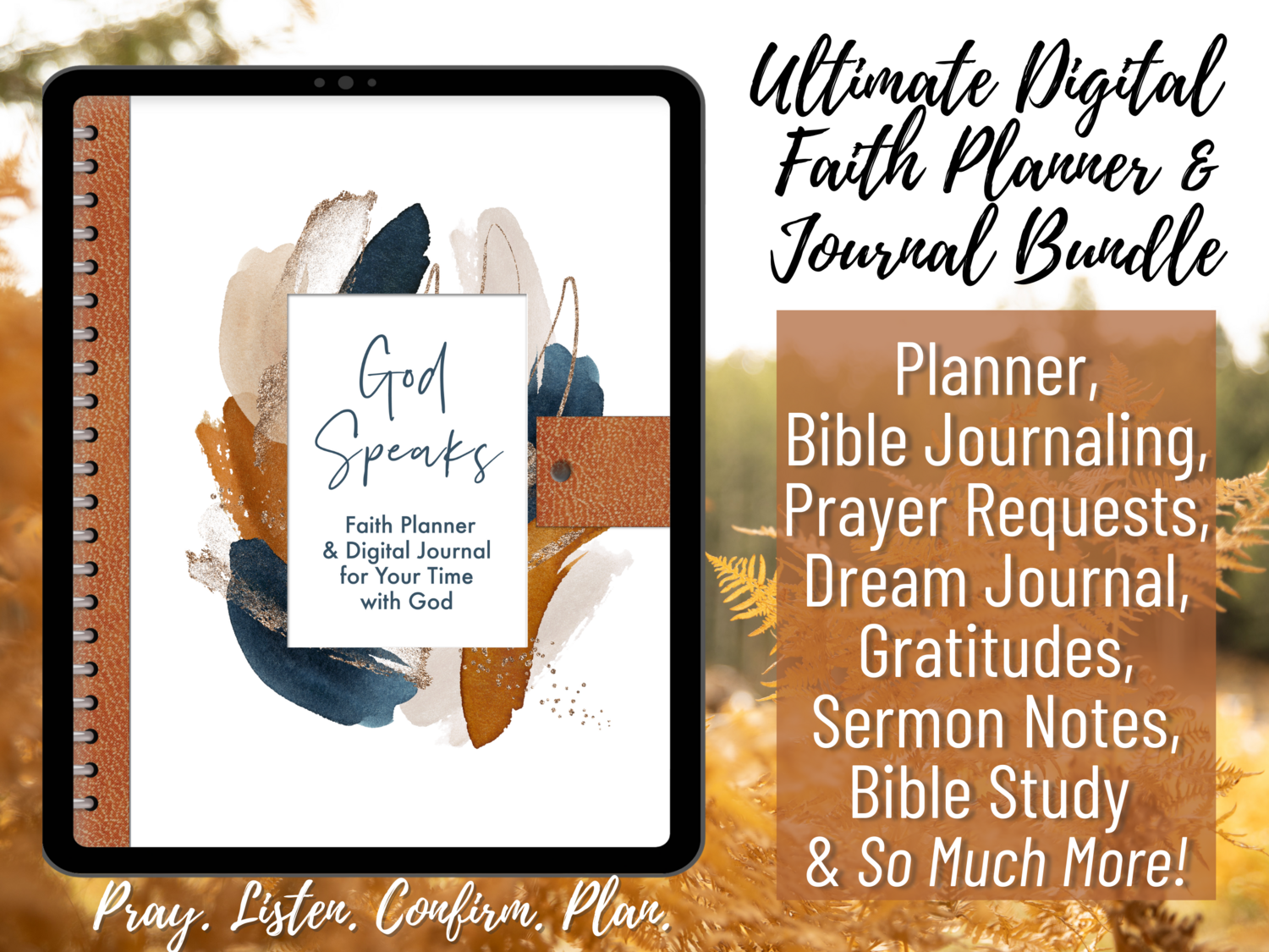 God Speaks Faith Journal and Digital Planner