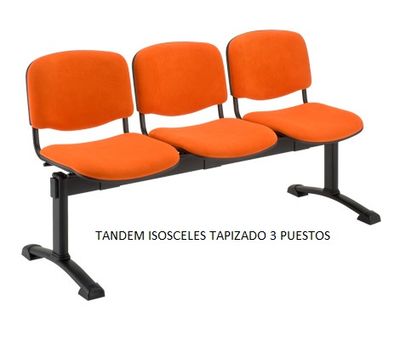 Tándem Isósceles 3 puestos tapizados