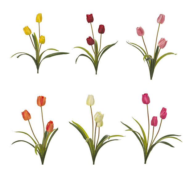 RAMO TULIPANO X 3 50 CM ASSORTITO