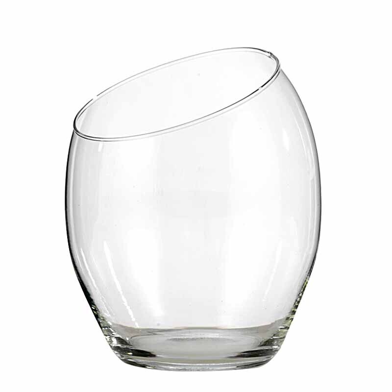 VASO UOVO CON TAGLIO OBLIQUO D. 19 H. 25