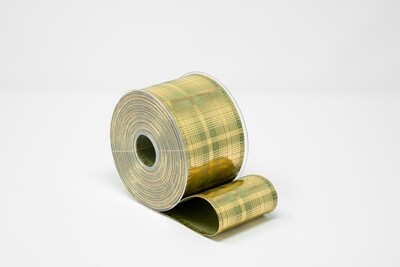 NASTRO SCOZZESE LAM mm70x10mt VERDE/ORO