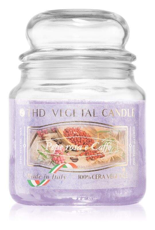 THD VEGETAL CANDLE 400 GR PEPE ROSA E CAFFE&#39; 6/60