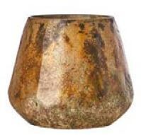 VASO VETRO GOLD H.CM.15 ÔøΩ CM.17
