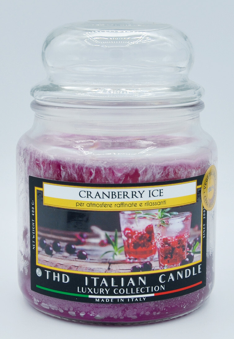 THD ITALIAN CANDLE LUXURY 385 gr CRANBERRY ICE