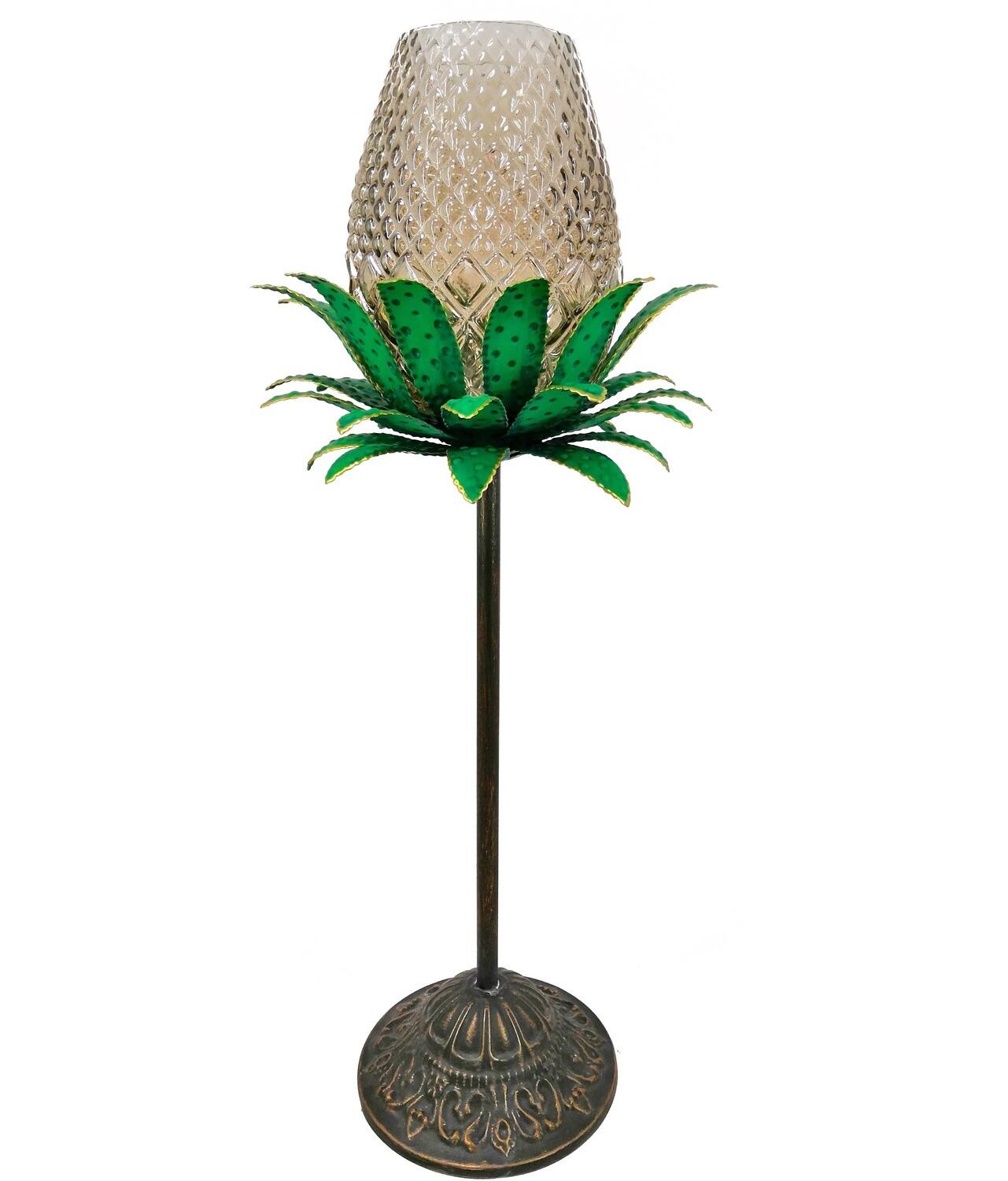 P.CANDELA ANANAS METALLO/VETRO D31H74