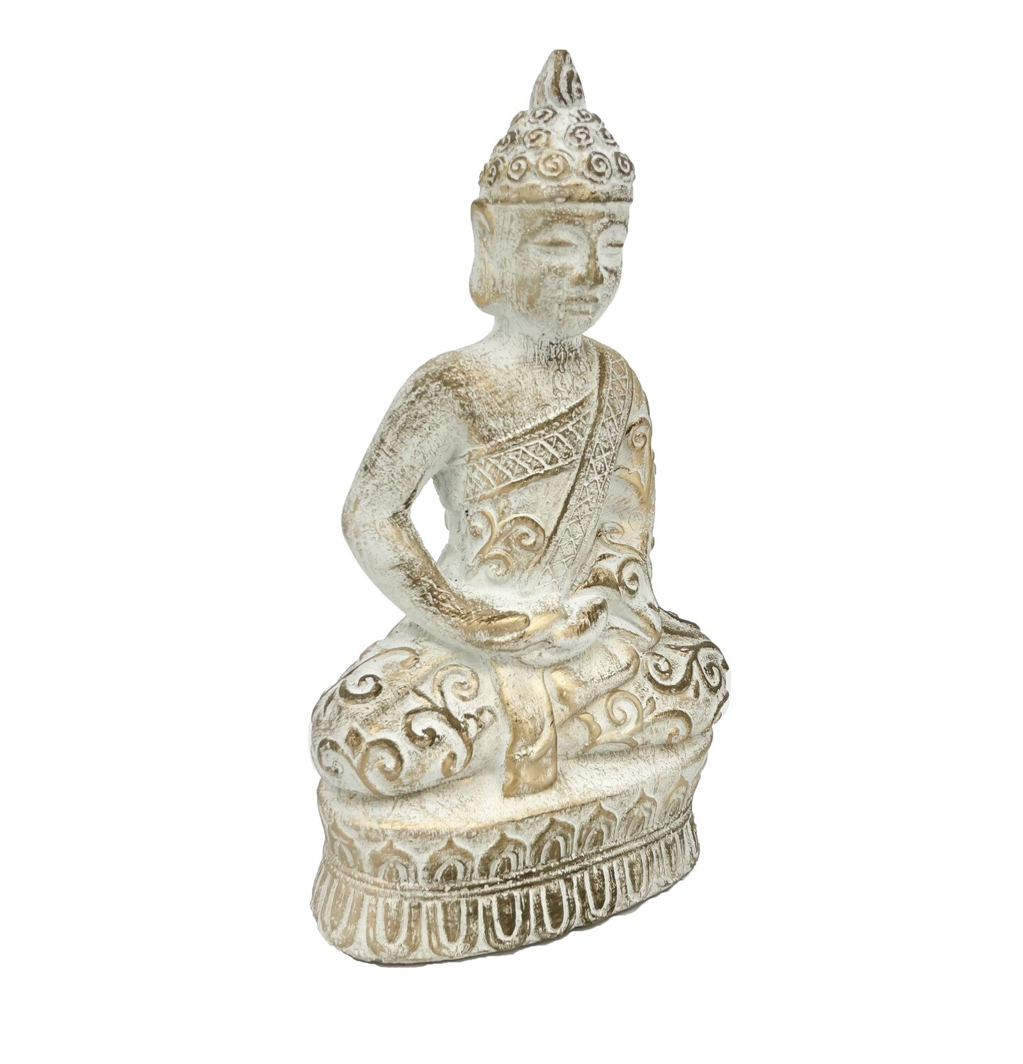 BUDDHA MEDITANTE ORO CEMENTO 26X14,5 H47