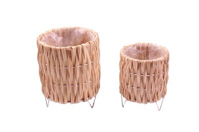 CASPO' C/PIEDI INTRECCIO D18H18,5 CREMA