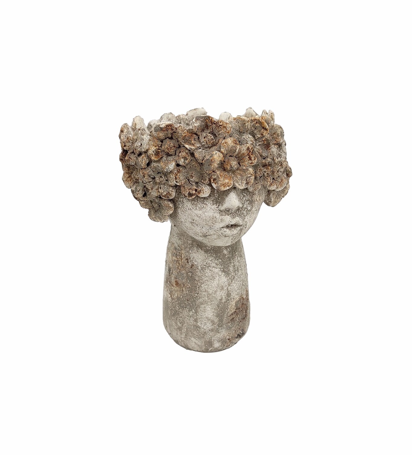 TESTA BAMBINO CEMENTO ANTICHIZZATO H27,5