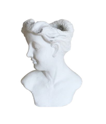 MEZZOBUSTO DONNA CASPO&#39; TESTA BIANCA H25