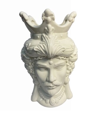 TESTA DI MORO CERAMICA BIANCA UOMO H29,5