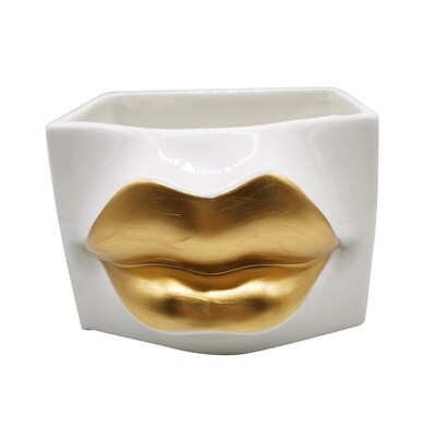 QUADRA LABBRA DORATE 16X16H11,3 CERAMICA