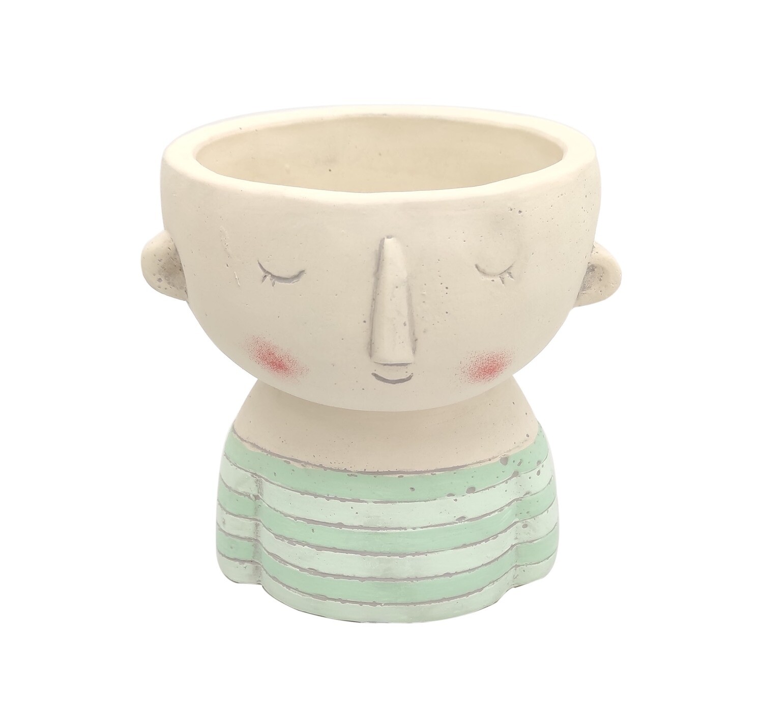 TESTA BAMBINO C/MAGLIA RIGHE VERDE H14,5