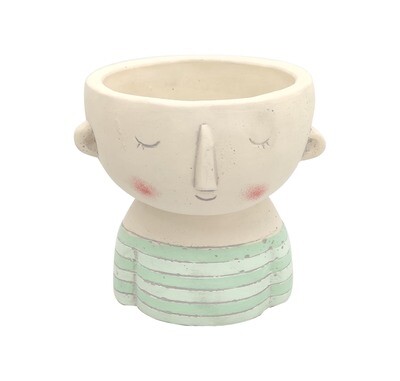 TESTA BAMBINO C/MAGLIA RIGHE VERDE H14,5