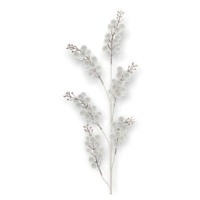 RAMO GLITTERATO BACCHE CM 68 BIANCO