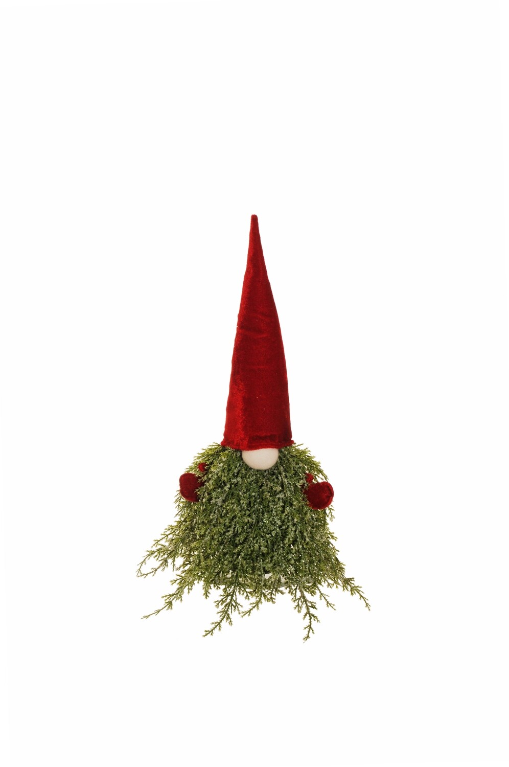 GNOMO DI CIPRESSO GHIACCIATO 37 CM ROSSO
