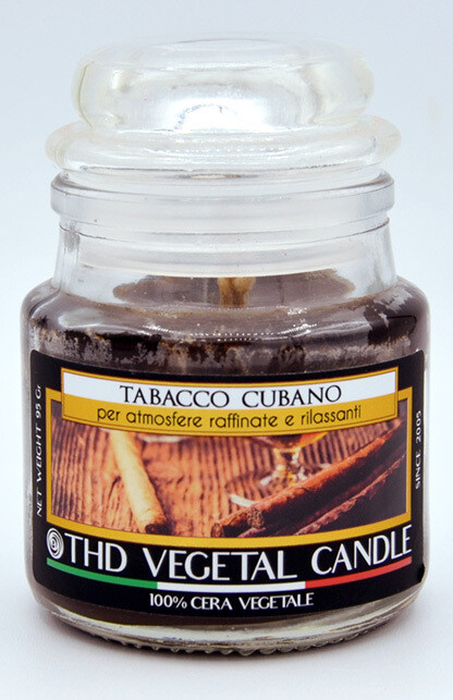 THD VEGETAL CANDLE 100 GR TABACCO CUBANO 6/60