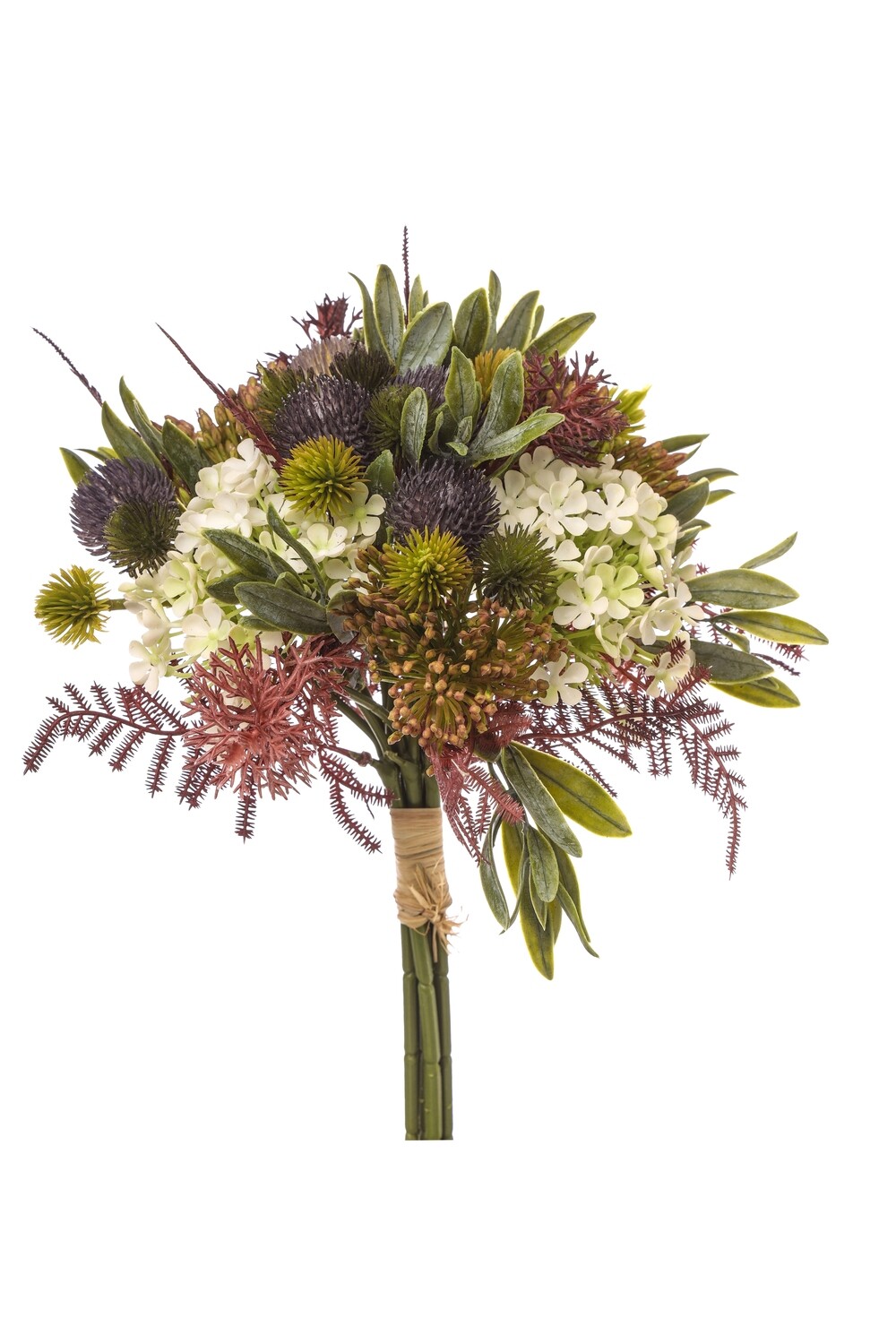 BOUQUET ESOTICO C/MIOSOTIS H34CM ORANGE