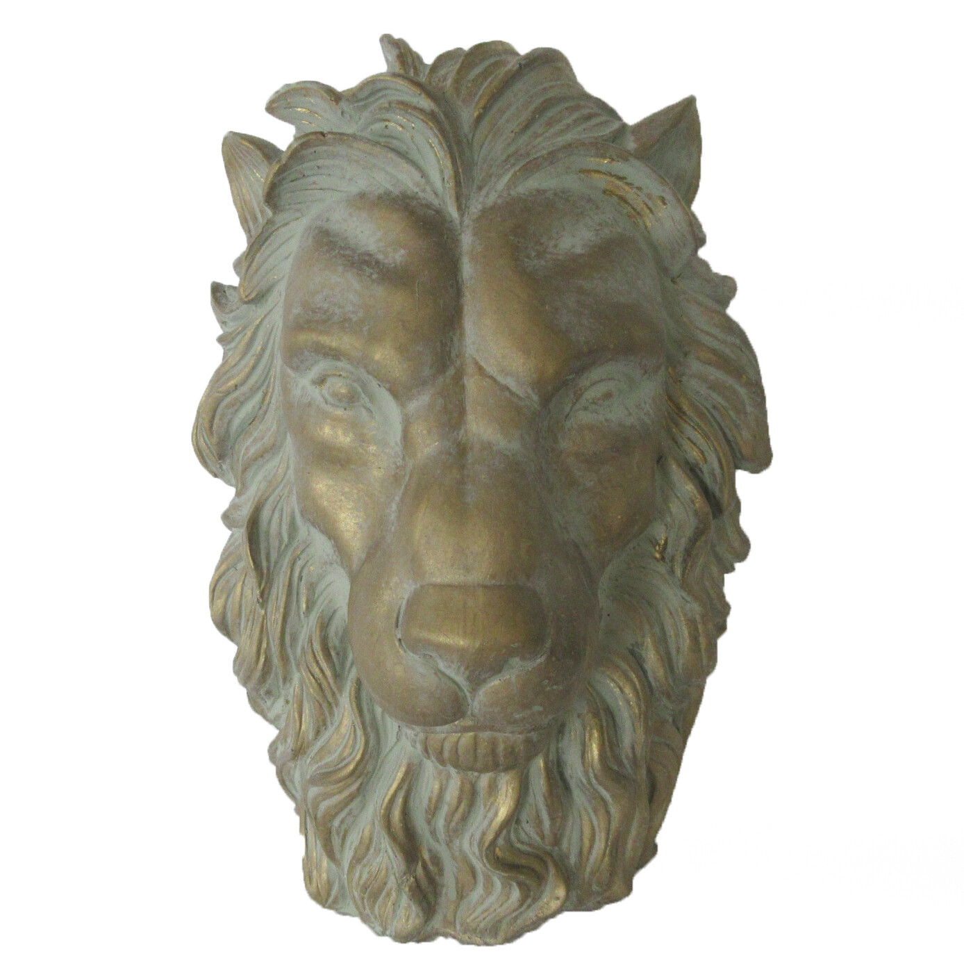 TESTA LEONE ORO 23X22,5 H32,5 RESINA