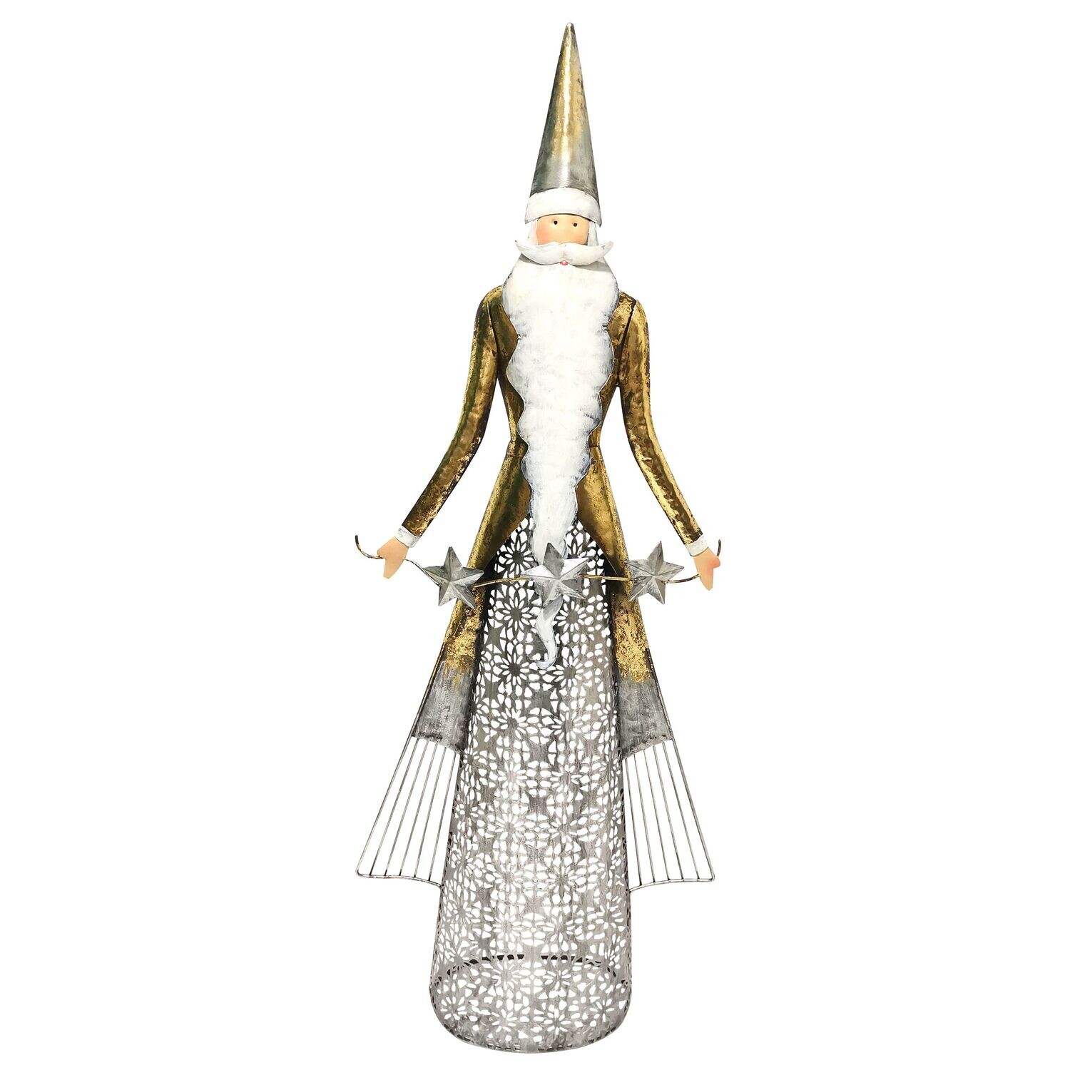 BABBO METALLO C/FILO DI STELLE 31X11H76