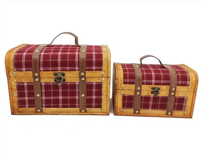 BAULETTO SCOZZESE BORDO GR.33X20.5H21.5