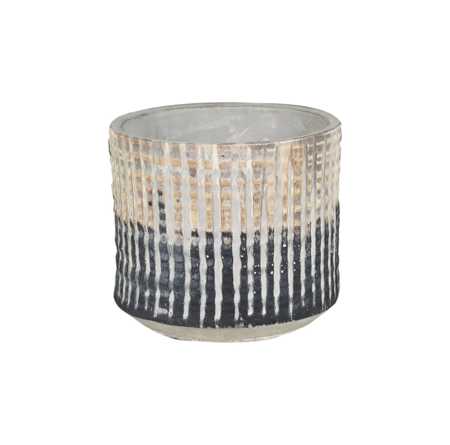 CASPO&#39; DRITTO RIGATO ORO/NERO D14X H12.5