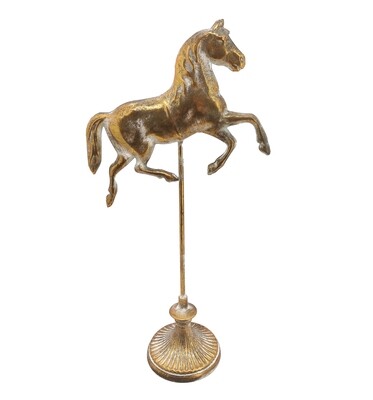 CAVALLO GIOSTRA C/PIEDIS ORO 36X17,5 H72