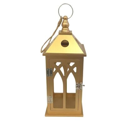 LANTERNA QUADRA ORO 12X12H33