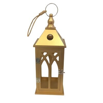 LANTERNA QUADRA ORO 11X11H28