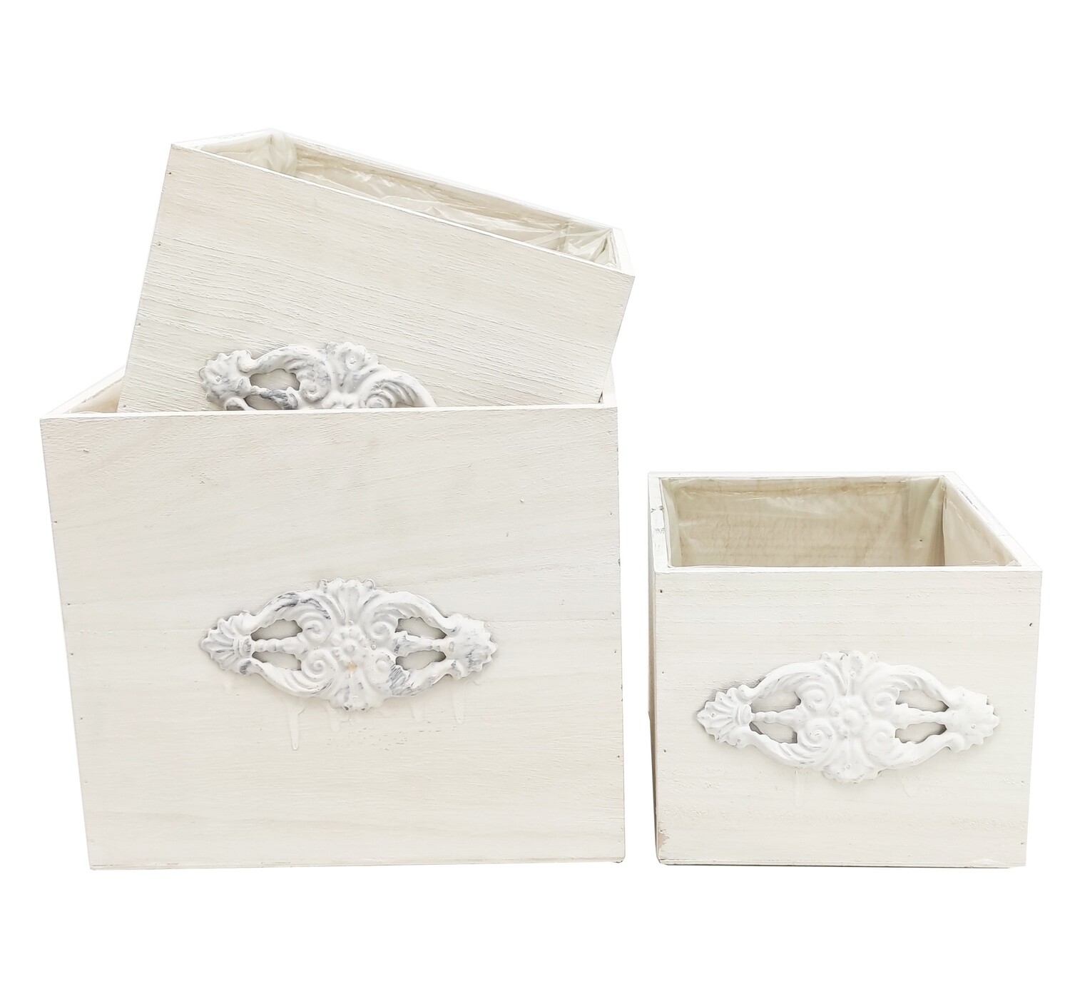 CASSE/CUBO QUADRO DECORO 25X25 H21BIANCA