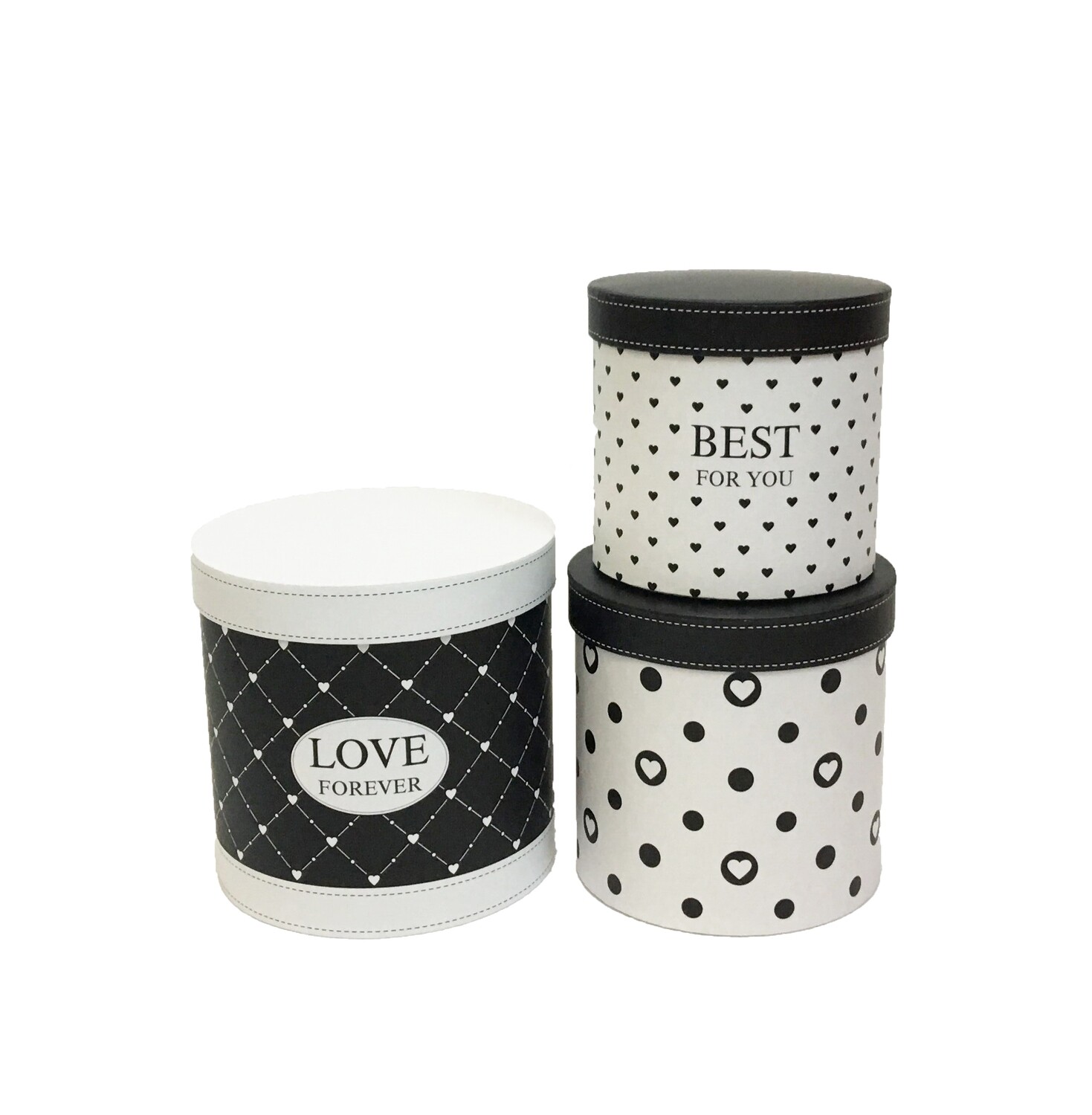 SCATOLA  DECORI VARI BIANCO/NERO 17H17